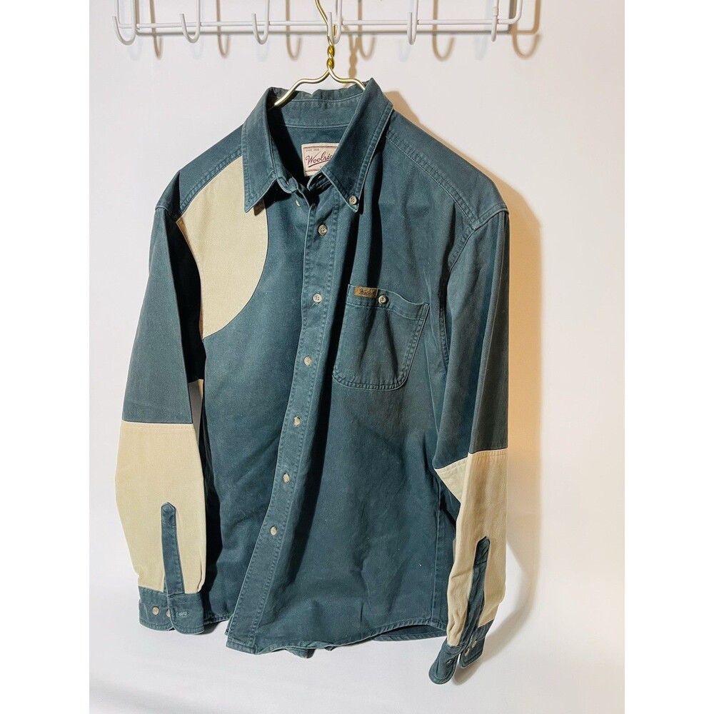 Vintage Woolrich Cotton Button Up Jacket Mens Sz L #0481